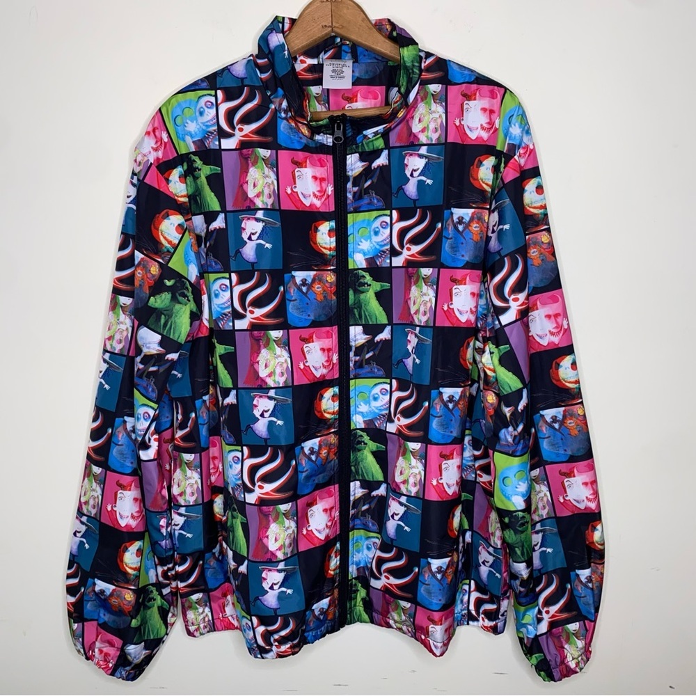 Disney Parks Nightmare Before Christmas Large Jacket Holographic Windbreaker